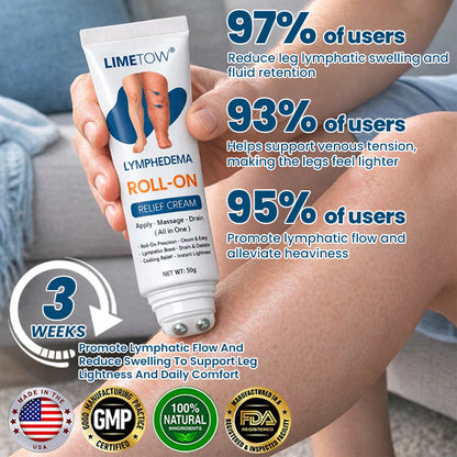 LIMETOW® Roll-On Relief Cream for Swelling & Lymphatic Drainage