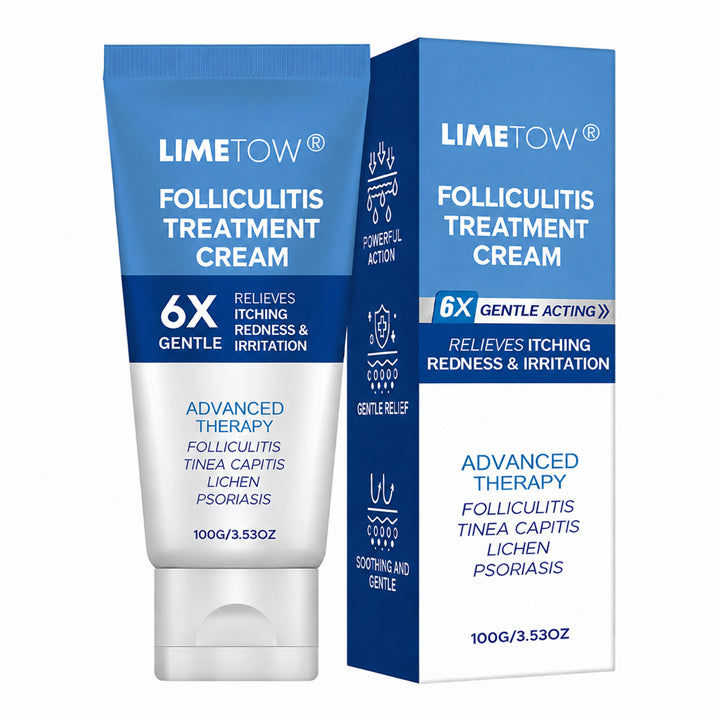 LIMETOW® FOLLICULITIS TREATMENT CREAM! TARGETED BOTANICAL CARE FOR RED, ITCHY, AND BUMPY SKIN!