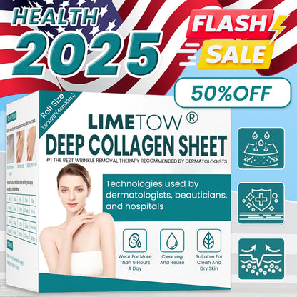 LIMETOW®Dual Action Real Deep Collagen Sheets for both wrinkle smoothing and new or old scar fading