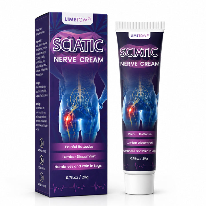 LIMETOW® SCIATICA PAIN RELIEF CREAM! TARGETED HERBAL COMFORT FOR LOWER BACK, HIP & BUTTOCK DISCOMFORT!