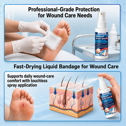 LIMETOW® Advanced Barrier Spray | Fast-Drying Liquid Bandage for Wound Care