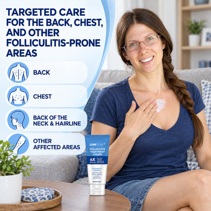 LIMETOW® FOLLICULITIS TREATMENT CREAM! TARGETED BOTANICAL CARE FOR RED, ITCHY, AND BUMPY SKIN!