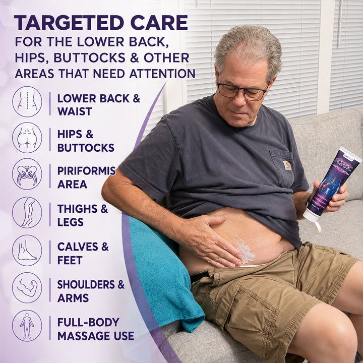 LIMETOW® SCIATICA PAIN RELIEF CREAM! TARGETED HERBAL COMFORT FOR LOWER BACK, HIP & BUTTOCK DISCOMFORT!