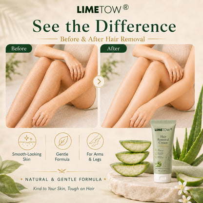 LIMETOW® Natural Gentle Hair Removal Cream | For Women & Men, Sensitive Skin