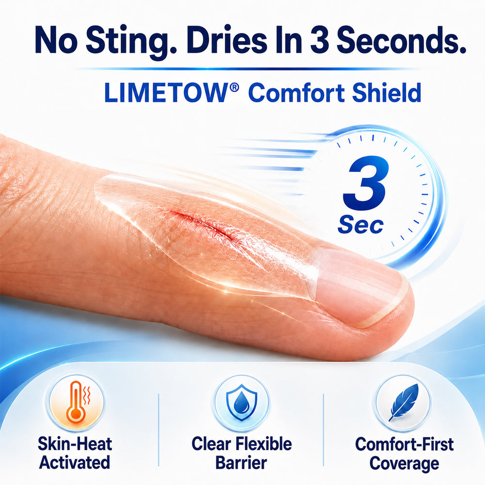 LIMETOW® Advanced Barrier Spray | Fast-Drying Liquid Bandage for Wound Care