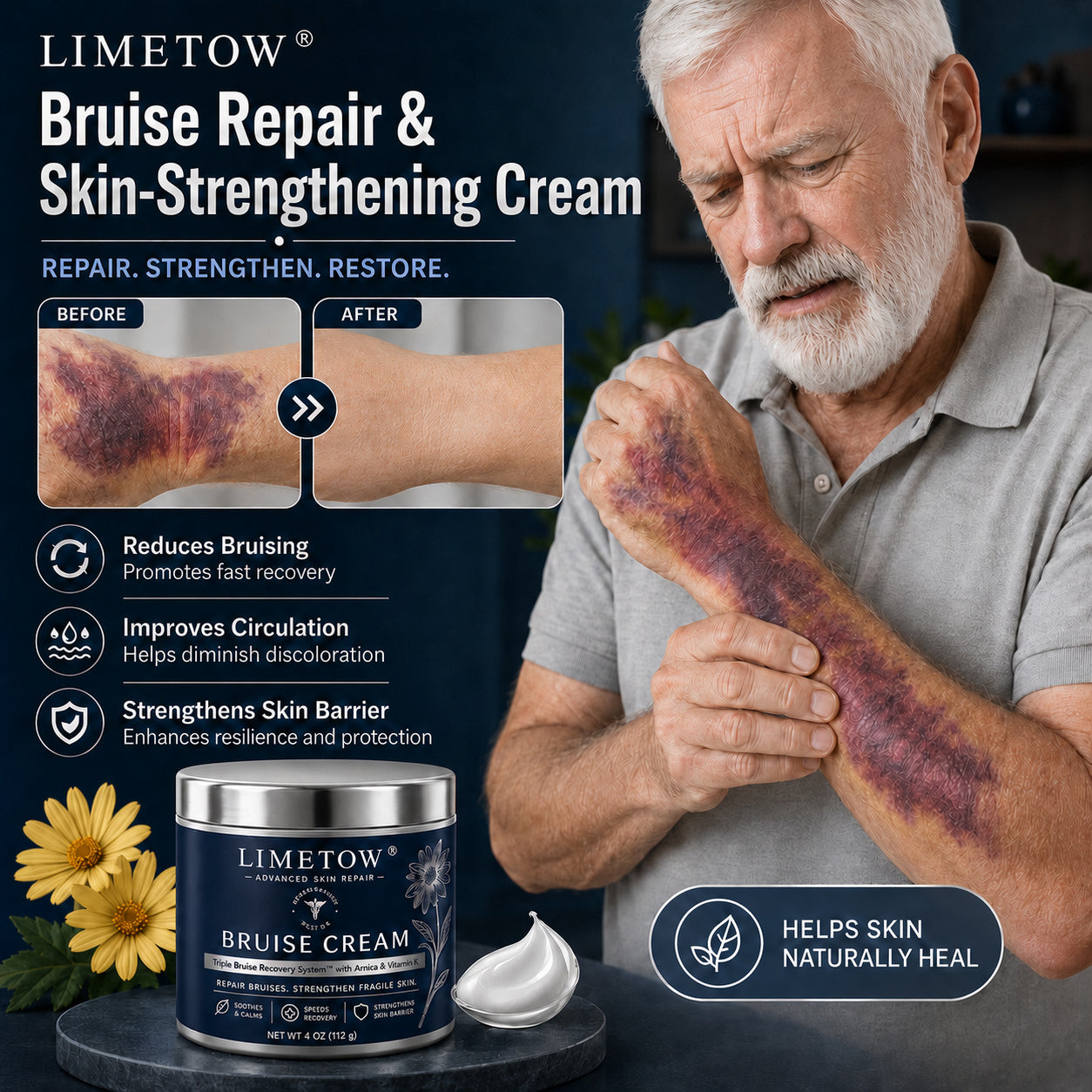 💥300K+ SOLD💕-LIMETOW® Bruise Repair & Skin-Strengthening Cream