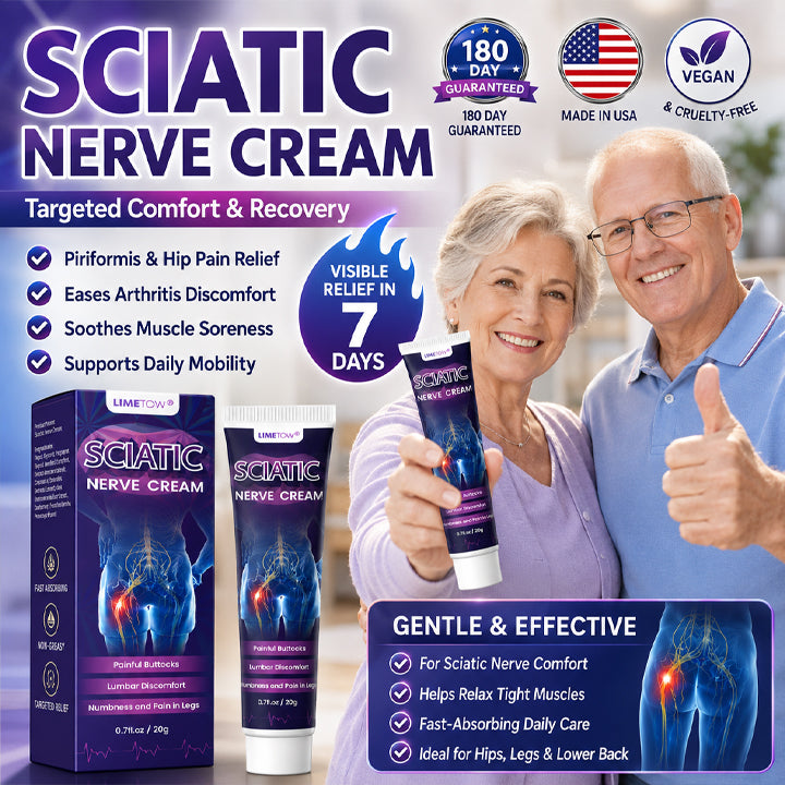 LIMETOW® SCIATICA PAIN RELIEF CREAM! TARGETED HERBAL COMFORT FOR LOWER BACK, HIP & BUTTOCK DISCOMFORT!
