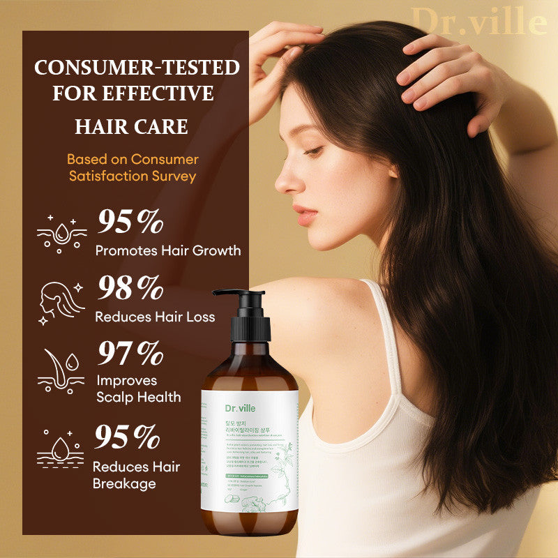 💥Dr.ville Anti-Hair Loss Shampoo 500ml |👍 For thinning hair and oily scalp | 🔥Made in South Korea