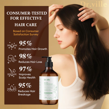💥Dr.ville Anti-Hair Loss Shampoo 500ml |👍 For thinning hair and oily scalp | 🔥Made in South Korea