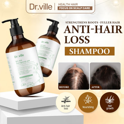 💥Dr.ville Anti-Hair Loss Shampoo 500ml |👍 For thinning hair and oily scalp | 🔥Made in South Korea