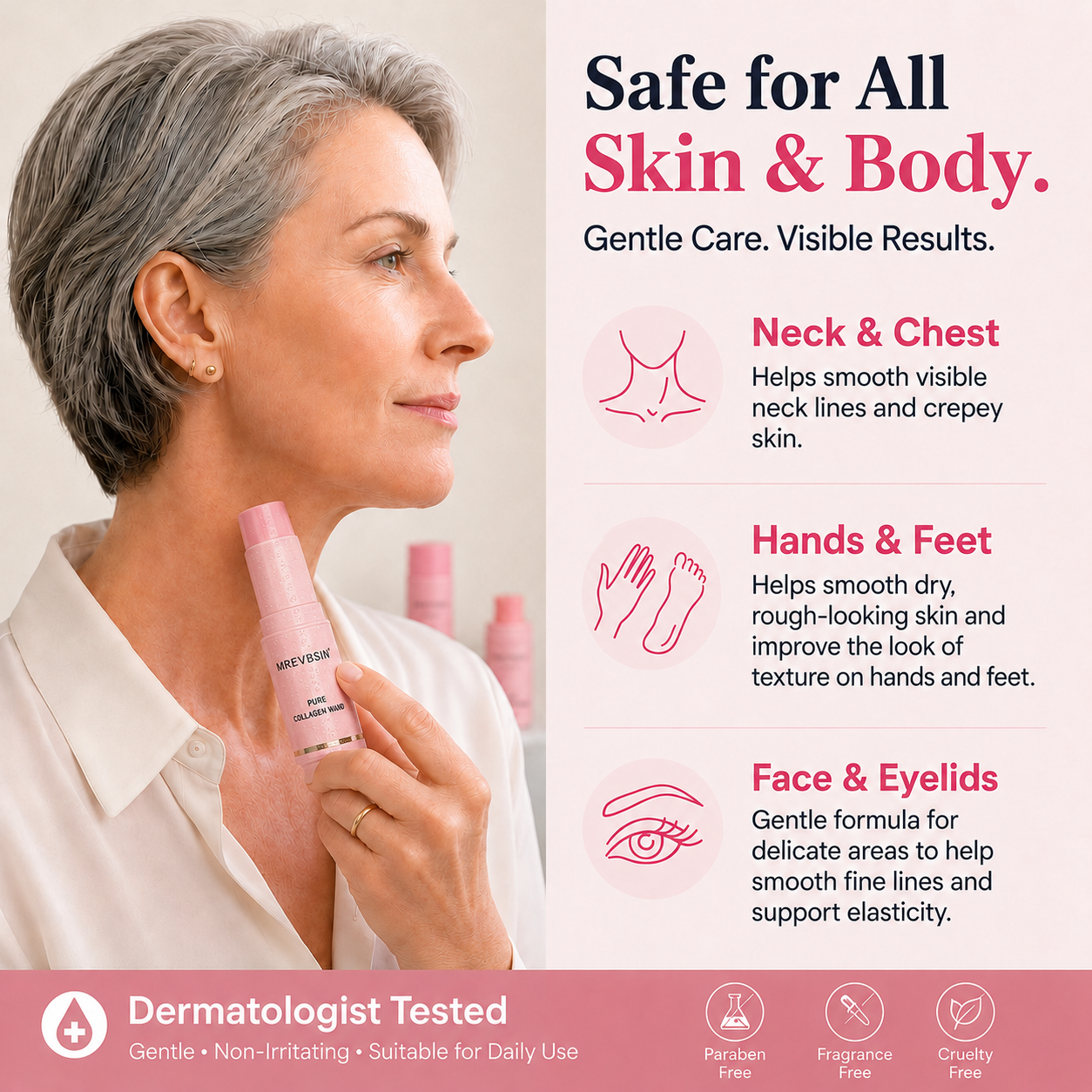 MREVBSIN®🌸 Botox-Inspired Pure Collagen Firming Wand — Needle-Free Fine Line Smoothing, Firming & Plumping Skincare Balm