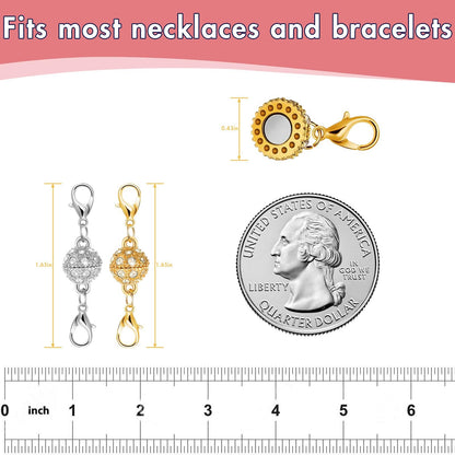 LIMETOW®Magnetic Necklace Clasps and Closures 1set（12pcs）
