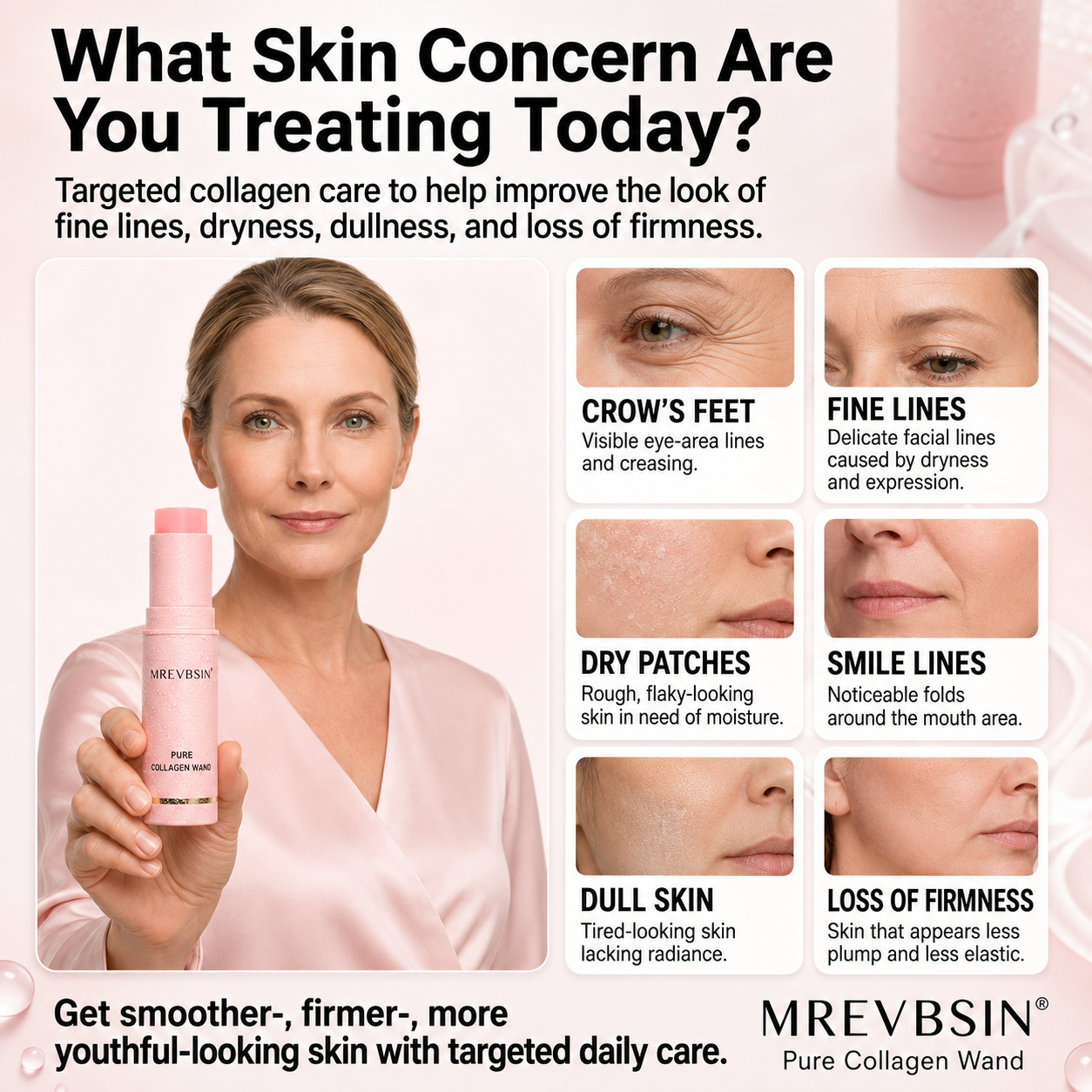 MREVBSIN®🌸 Botox-Inspired Pure Collagen Firming Wand — Needle-Free Fine Line Smoothing, Firming & Plumping Skincare Balm