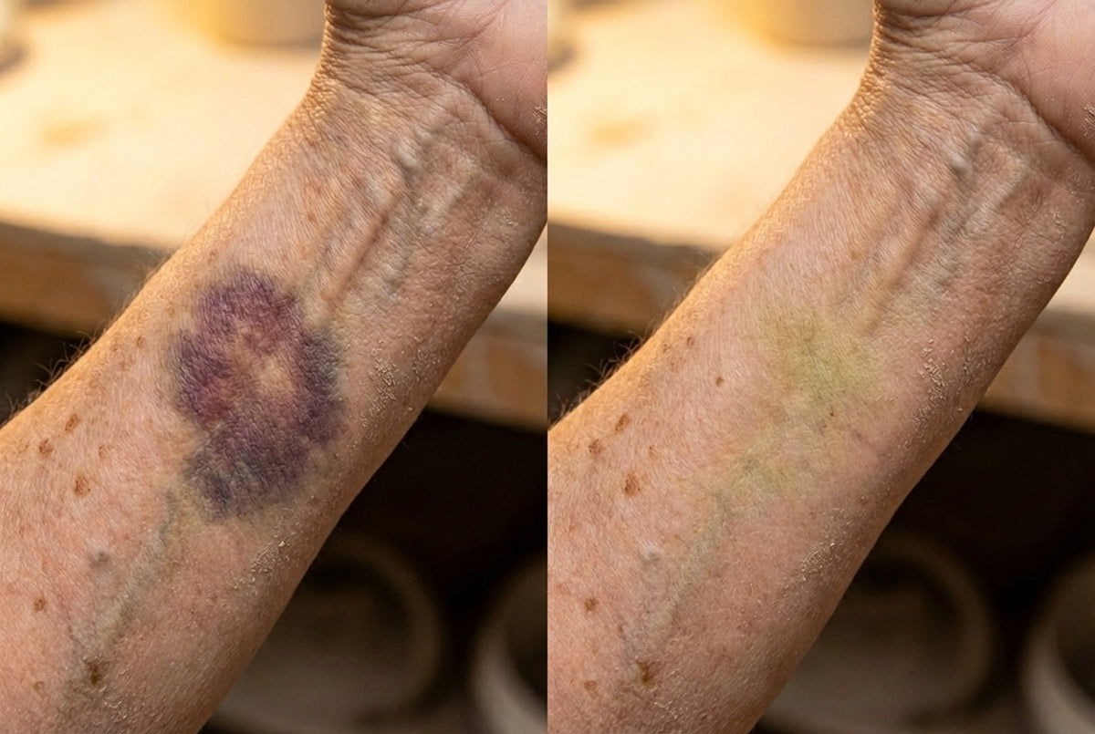 Customer result showing healthier-looking hands and arms