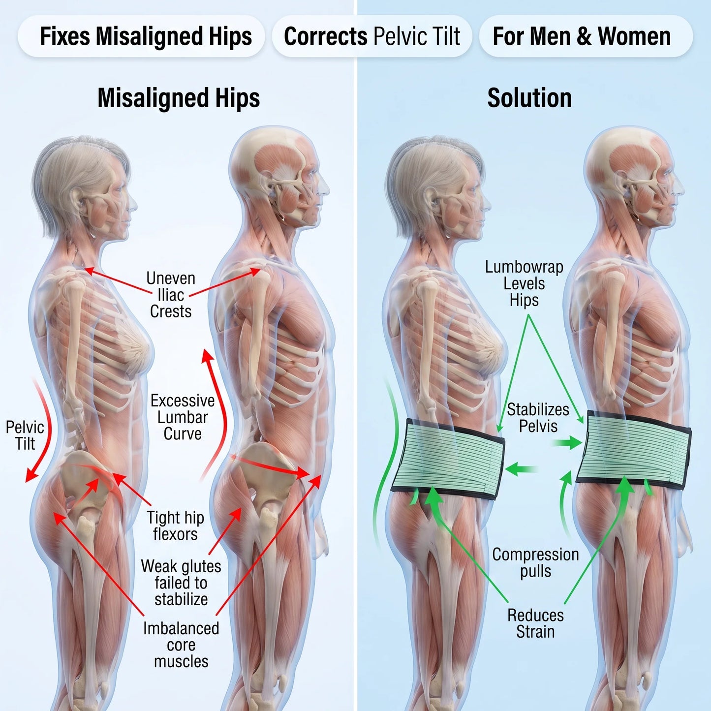 ⚡Limited-Time Offer-Dual-Compression Back & Hips Stability Brace