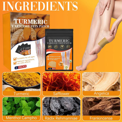 Spider & Varicose Vein Patches | Natural Herbal Therapy for Swelling, Fatigue & Vein Health