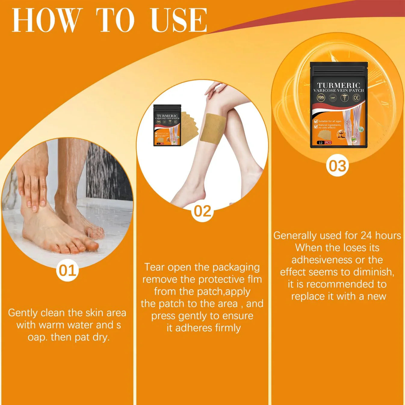 Spider & Varicose Vein Patches | Natural Herbal Therapy for Swelling, Fatigue & Vein Health