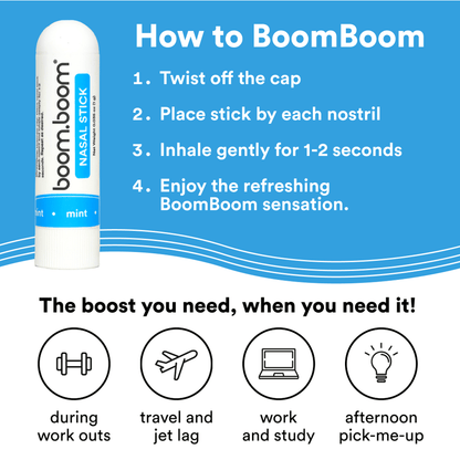 LIMETOW® Nasal Stick  Vapor Flow Technology | Cool Refreshing Sensation | Natural Mood Boost | Simple Ingredients | Essential Oils + Menthol Inhaler (Mint) Visit the BoomBoom Store